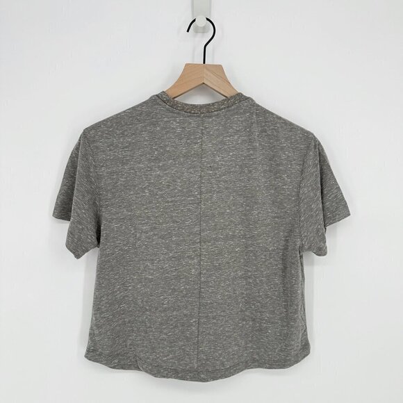 NEW Pressbox Chicago Blackhawks Short Sleeve Crop Tee Heather Grey Women's S - Picture 5 of 8